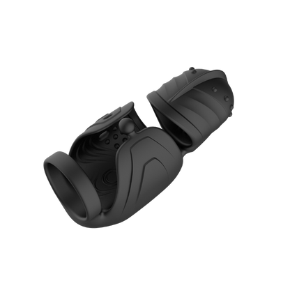 Black penis pump device on transparent background